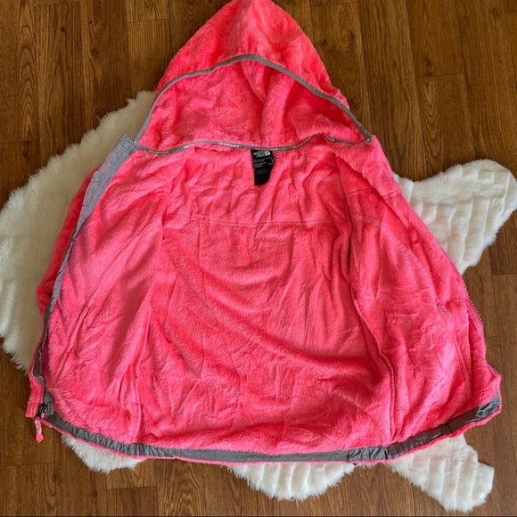 The NorthFace Neon Pink Orange Fluffly Zip Up - Picture 6 of 10